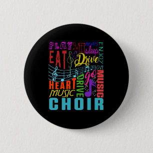 Macaron Rond 5 Cm Chorale Chorus Choral Music Conducteur Cadeau