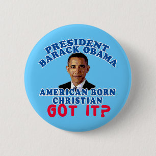 Macaron Rond 5 Cm Chrétien né américain de Barack Obama