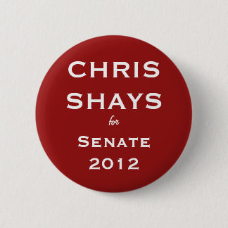 Macaron Rond 5 Cm Chris Shays pour le bouton de sénat
