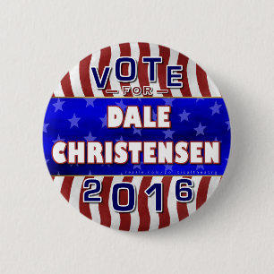 Macaron Rond 5 Cm Christensen pour le républicain 2016 de présiden