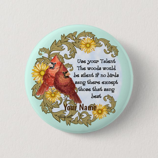 Macaron Rond 5 Cm Christian Cardinals Talent (Devant)