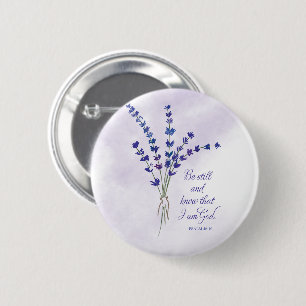 Macaron Rond 5 Cm Christian Encouragement Lavande avec Écriture