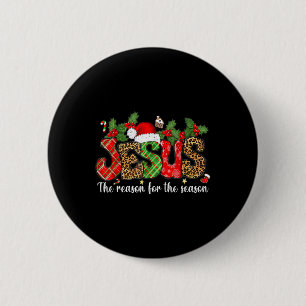 Macaron Rond 5 Cm Christian Jesus La Raison Noël Fête Saison Chr