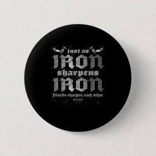 Macaron Rond 5 Cm Christian Papa Iron Sharpens Iron Bible Proverbes 