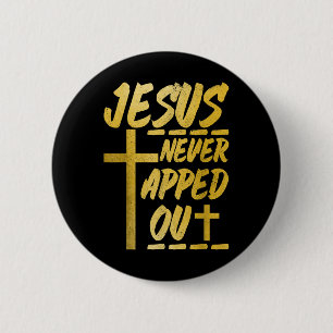 Macaron Rond 5 Cm Christian Wrestling Mma Lutteur Jésus N'a Jamais A