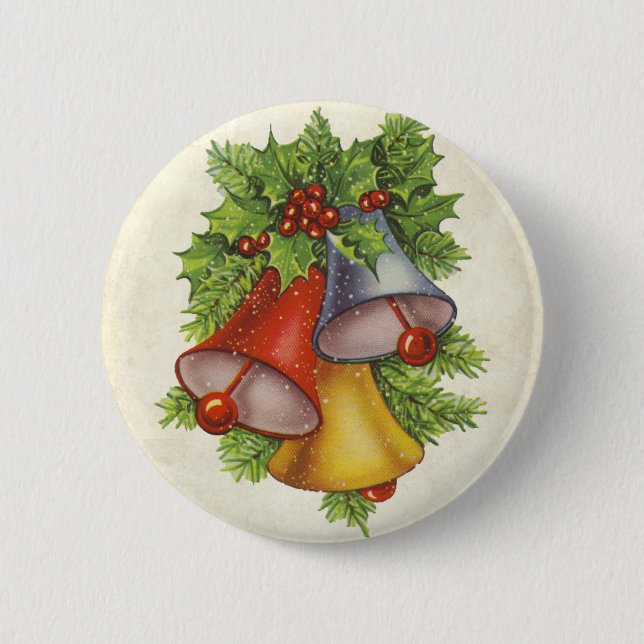 Macaron Rond 5 Cm Christmas Bells (Devant)