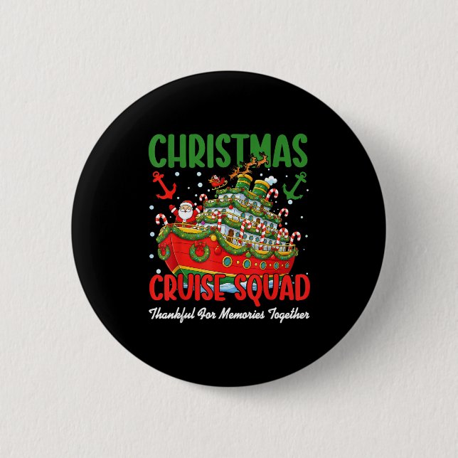 Macaron Rond 5 Cm Christmas Cruise Cruisemas Squad 2025 Thankful For (Devant)