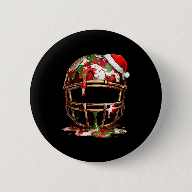 Macaron Rond 5 Cm Christmas Football Drip Boys Ice Cream Drip Camo S (Devant)