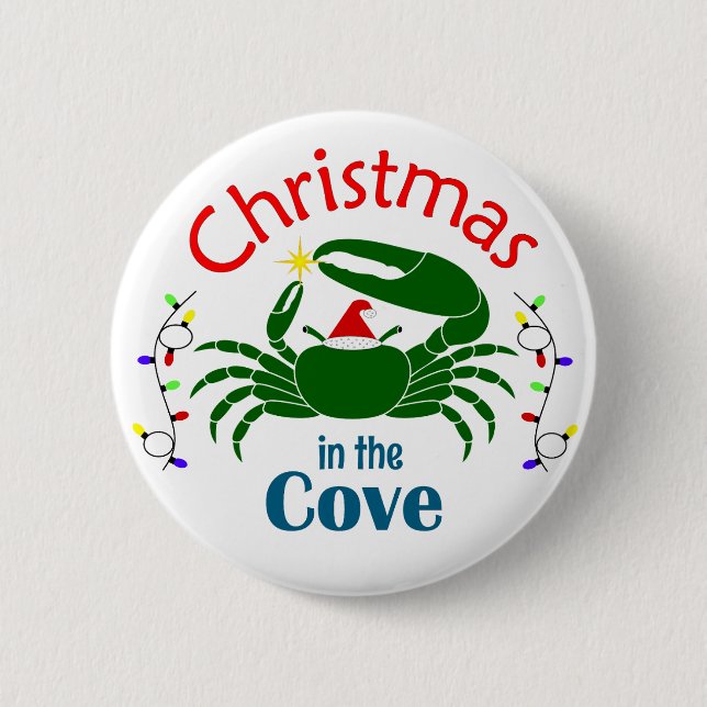 Macaron Rond 5 Cm Christmas in the Cove Medium Button (Devant)