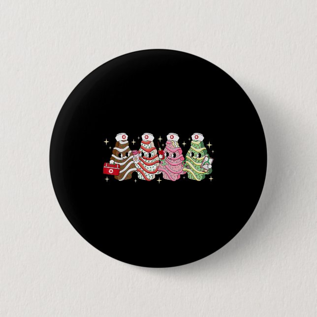 Macaron Rond 5 Cm Christmas Nurse Tree Cake Emergency Christmas Rn E (Devant)