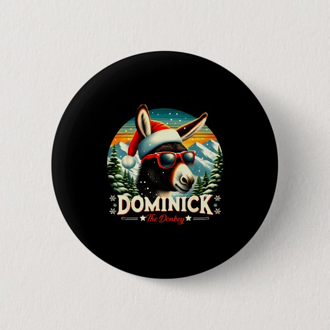 Macaron Rond 5 Cm Christmas Xmas Dominick The Christmas Cheer  (Devant)