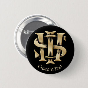 Macaron Rond 5 Cm Christogramme IHS