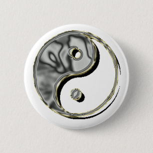 Macaron Rond 5 Cm Chrome de Yin Yang