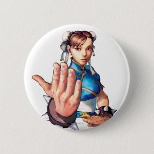 Macaron Rond 5 Cm Chun-Li avec la main