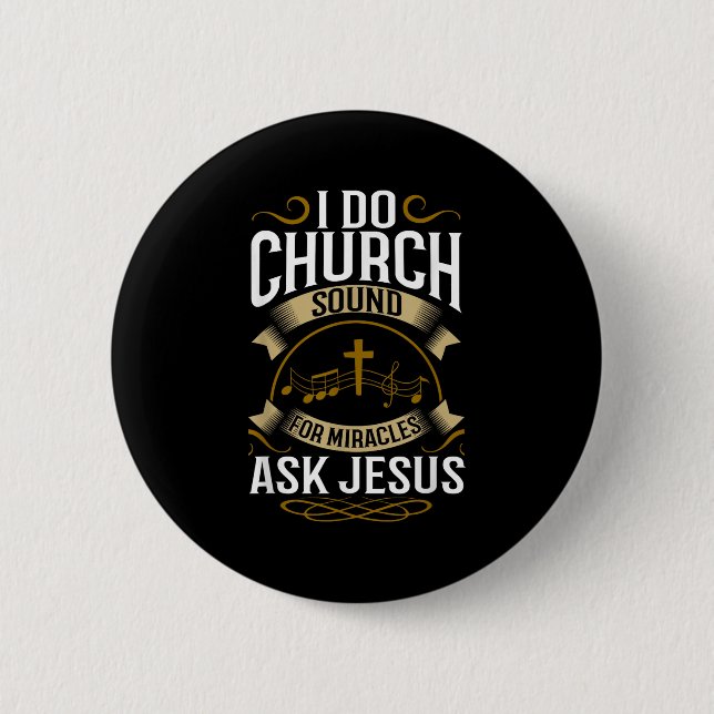 Macaron Rond 5 Cm Church Sound Engineer O System Music Christian  (Devant)