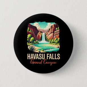 Macaron Rond 5 Cm Chutes Havasu Grand Canyon Randonnée Escalade Hava