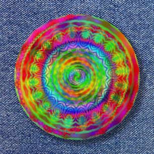 Macaron Rond 5 Cm Cible Tie-dye
