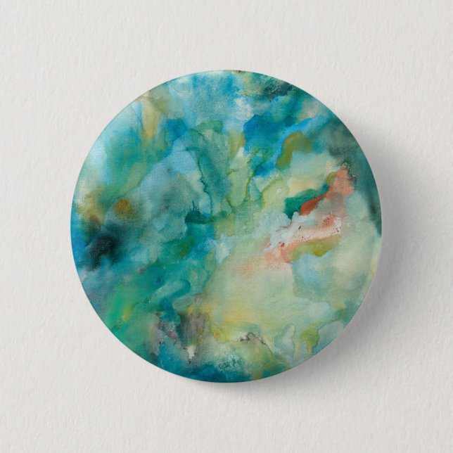 Macaron Rond 5 Cm Ciel bleu | turquoise interstellaire (Devant)