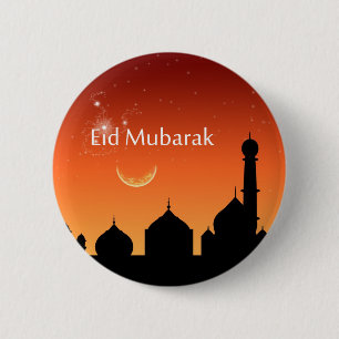 Macaron Rond 5 Cm Ciel de soirée d'Eid - bouton
