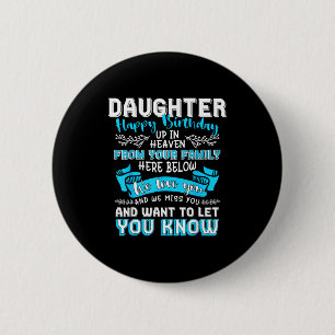 Macaron Rond 5 Cm Ciel mémorial famille joyeux anniversaire fille ck