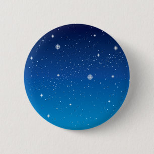 Macaron Rond 5 Cm Ciel nocturne étoilé bleu profond