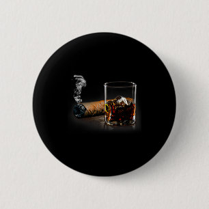 Macaron Rond 5 Cm Cigare et bourbon, excellent cadeau pour les amate