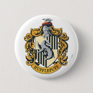 Macaron Rond 5 Cm Cimier de Hufflepuff