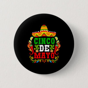 Macaron Rond 5 Cm Cinco De Mayo Lets Fiesta Squad 5 De Mayo Mexique