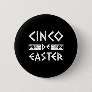 Macaron Rond 5 Cm Cinco De Pâques Drôle Cinco De Mayo Grec Orthodoxe