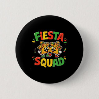 Macaron Rond 5 Cm Cinq mai drôle fiesta squad fête pour hommes
