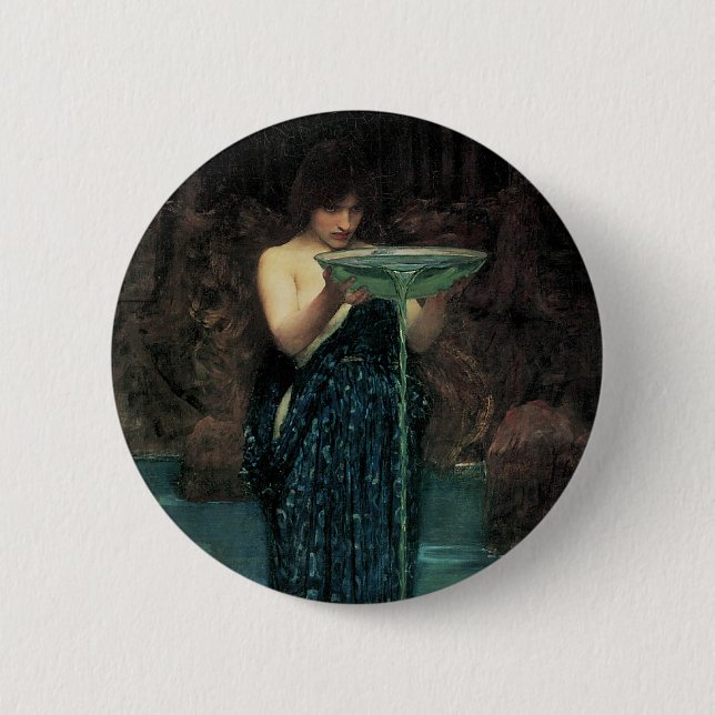 Macaron Rond 5 Cm Circe Invidiosa par John William Waterhouse (Devant)