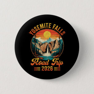 Macaron Rond 5 Cm Circuit de Yosemite Falls 2026 Vacances d'été