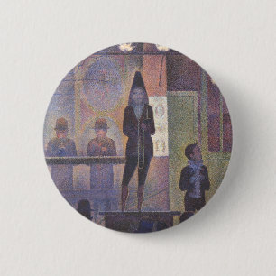 Macaron Rond 5 Cm Cirque forain par Georges Seurat, Art ancien