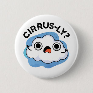 Macaron Rond 5 Cm Cirrus Météo Cirrus Cloud Pun