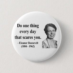 Macaron Rond 5 Cm Citation 2b d'Eleanor Roosevelt
