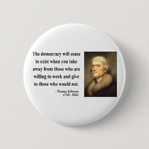 Macaron Rond 5 Cm Citation 3c de Thomas Jefferson