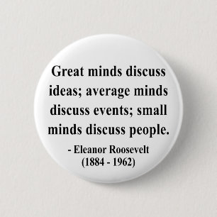 Macaron Rond 5 Cm Citation 5a d'Eleanor Roosevelt