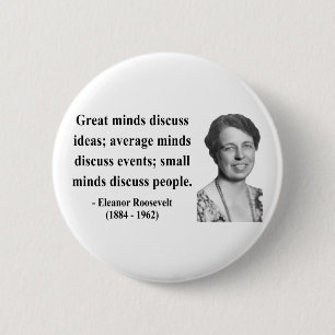 Macaron Rond 5 Cm Citation 5b d'Eleanor Roosevelt