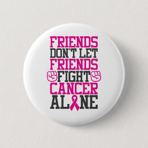 Macaron Rond 5 Cm Citation d'amitié pour le cancer du sein  Ne pas 