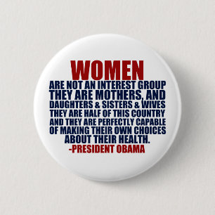 Macaron Rond 5 Cm Citation de Barack Obama pour les droits des femme
