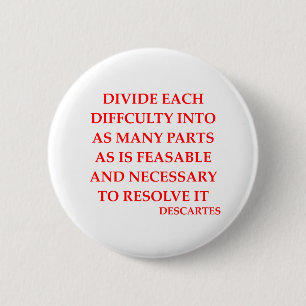 Macaron Rond 5 Cm Citation de DESCARTES
