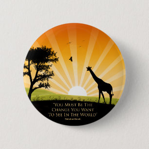 Macaron Rond 5 Cm Citation de Gandhi