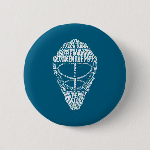 Macaron Rond 5 Cm Citation de gardien de but de hockey pour gardien 