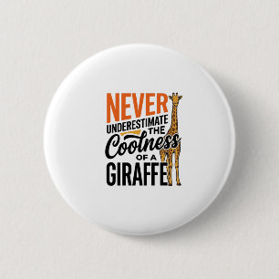 Macaron Rond 5 Cm Citation de girafe drôle design vintage vecteur T-