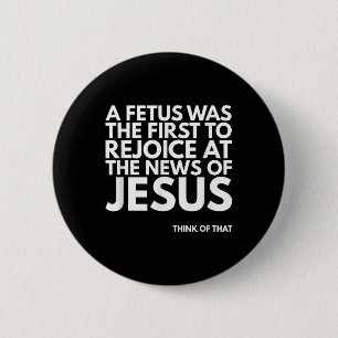 Macaron Rond 5 Cm Citation de Jésus News pour le foetus de la vie