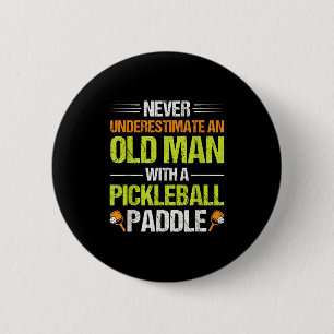 Macaron Rond 5 Cm Citation de joueur de pickleball amusant Picklebal