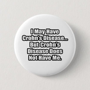 Macaron Rond 5 Cm Citation de la maladie de Crohn