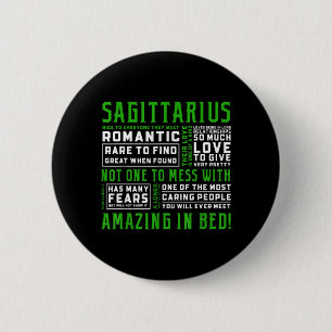 Macaron Rond 5 Cm Citation de personnalité du Sagittaire Astrologie