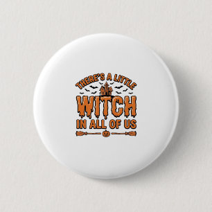 Macaron Rond 5 Cm Citation de sorcière d'Halloween Design vectoriel 