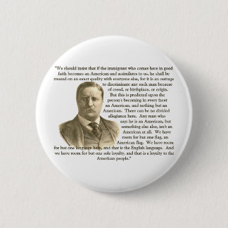 Macaron Rond 5 Cm Citation de Teddy Roosevelt